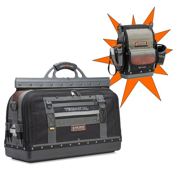 Veto Pro Pac TECH-XXL Large Technicians Tool Bag plus FREE SP-MC Tool Pouch