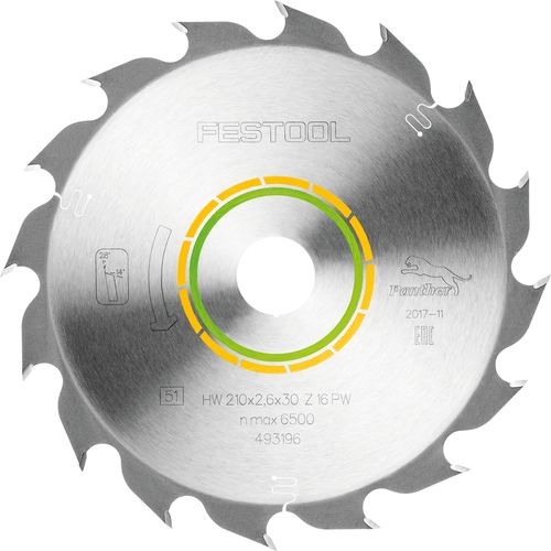Festool 493196 Saw blade HW 210 x 2.6 x 30 PW16