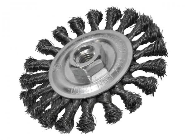 Faithfull FAIWBCT115 Circular Wire Brush 115 x 12mm M14x2 Bore - 0.35mm Wire
