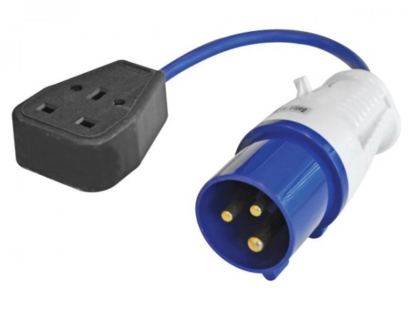 Faithfull FPPFLYLEAD Fly Lead 240V 3-Pin Plug to 240V 3-Pin Socket & 35cm Lead