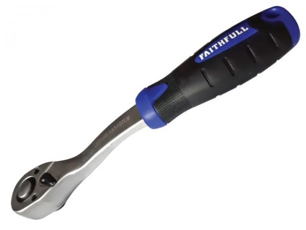 Faithfull FAISOCRAT12Q Ratchet Handle Quick-Release 72 Teeth 1/2in Drive