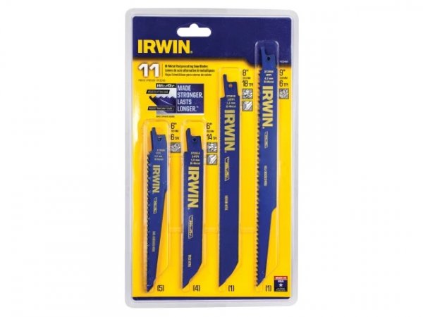 Irwin IRW4935496 Bi-Metal Reciprocating Blade Set 11 Piece