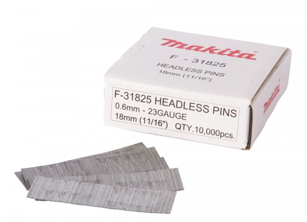 Makita F-31825 Galvanised Pin Nail 0.6 x 18 mm 23 Ga 10000 pcs
