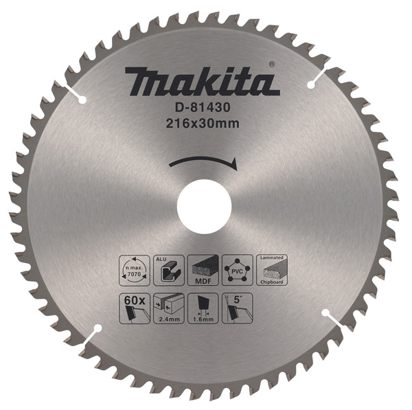 Makita D-81430 T.C.T. Saw Blade 216 x 30mm