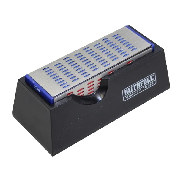 Faithfull FAIDWQUAD Diamond Sharpening Stone 4 Sided 150 x 50 x 50mm