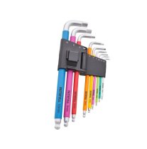 Faithfull XMS25HEXKEY 9 Piece Colour Coded Hex Key Set