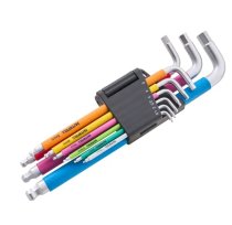 Faithfull XMS26HEXKEY 9 Piece Colour Coded Hex Key Set