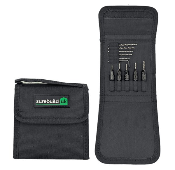 surebuild uk SBQCSET3 11PC QR HSS Countersink & Drill Set