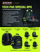 Veto Pro Pac Tech Pac Special Ops Backpack Tool Bag plus free SP-MC Tool Pouch