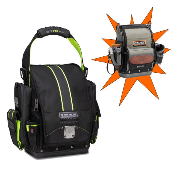 Veto Pro Pac TP-XXL Special Ops Closable Tool Pouch plus free SP-MC Tool Pouch