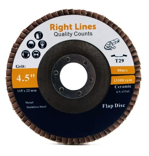 Right Lines DF.RLL.40.115X22.A Zirconium Flap Disc 115mm x 22mm Grit P40