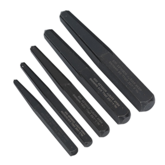 Seeley AK719 5 Piece Square Type Screw Extractor Set