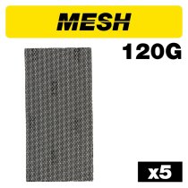 Trend AB/HLF/120M Mesh 1/2 Sanding Sheet 5pc 115mm x 230mm 120 grit