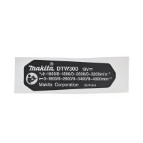Makita 857A18-6 Name Plate DTW300