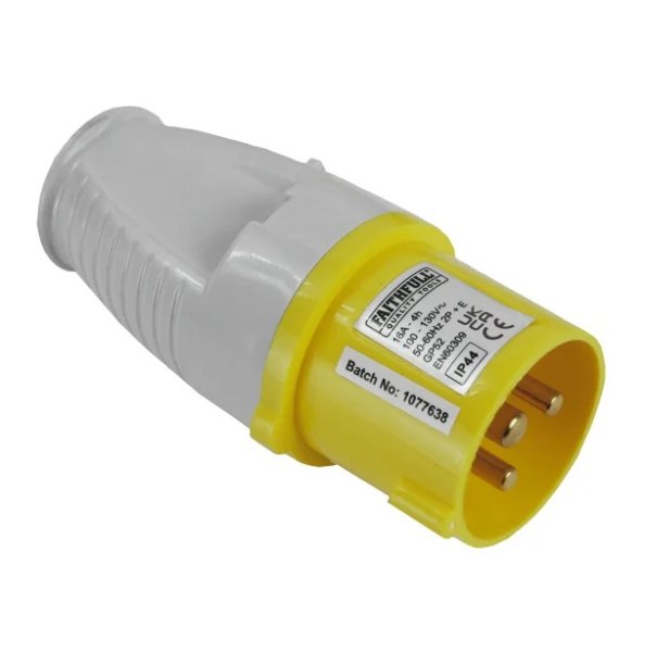 Faithfull FPPPLUG110 Yellow Plug 16A 110V
