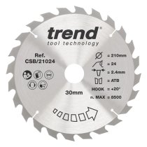 Trend CSB/21024 Wood Circular Saw Blade 210mm x 30mm x 24T