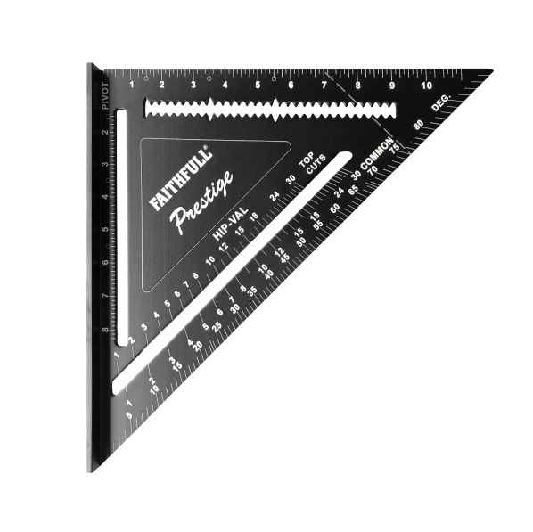 Faithfull FAICSQ12CNC Prestige Quick Square Black Aluminium 300mm (12in)