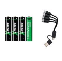 Coast ZXAA ZITHION-X Rechargeable Batteries 4-Pack