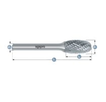 T5240 Tungsten Carbide Burr Oval Shape