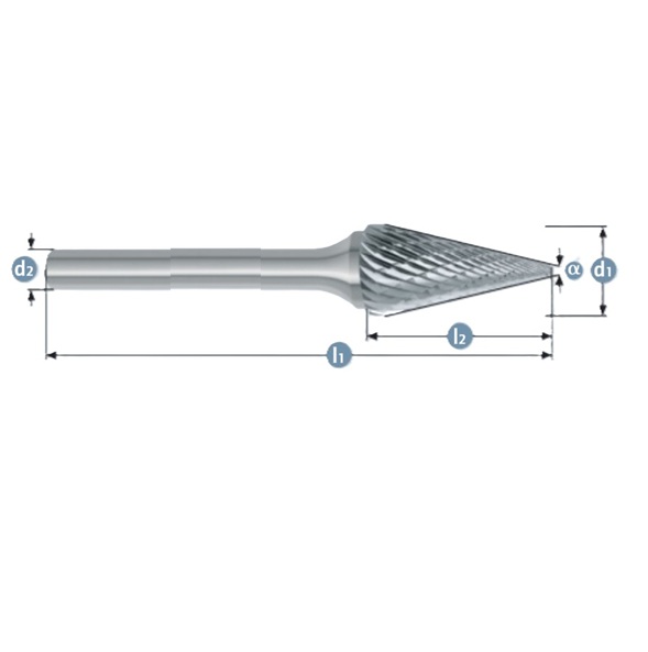 M10/20 Tungsten Carbide Burr Cone Shape