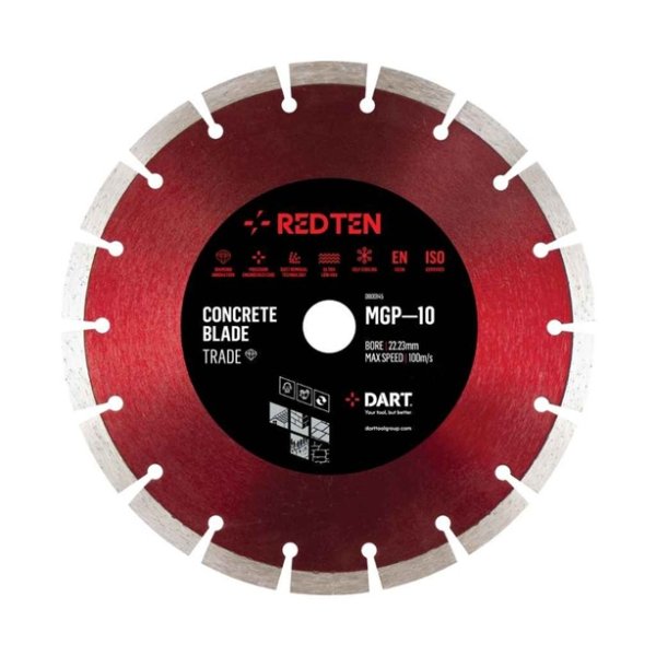 DART DB00135 Red Ten TRADE MGP-10 Diamond Blade 125D x 22B