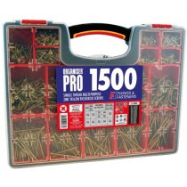 ForgeFix XMS25SCREWS Multi-Purpose Pozi Drive Wood Screws Organiser Pro 1500 Piece Set
