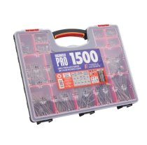 ForgeFix XMS25SCREWS Multi-Purpose Pozi Drive Wood Screws Organiser Pro 1500 Piece Set