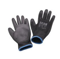 Scan XMS25GLDIP5 Dipped PU Gloves Pack of 5 Pairs