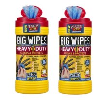 Big Wipes XMS25WIPES Heavy Duty Pro+ Wet Wipes Tub of 100 Twin Pack