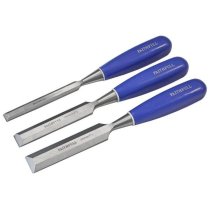 Faithfull XMS25CHISEL3 Blue Bevel Edge Chisel Set of 3