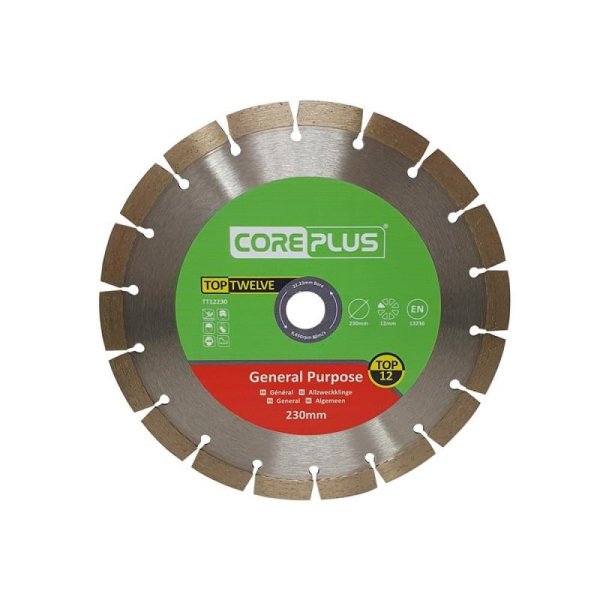 Coreplus XMS25DB230 Top Twelve General Purpose Diamond Blade 230mm Twin Pack