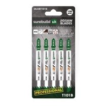 Surebuild SBJSBT101B Jigsaw Blades Clean Cut T101B (5-Pack)