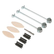 Trend ZIP/25/158/3 ZIPBOLT Slimline Worktop Connector Kit (16-25mm)