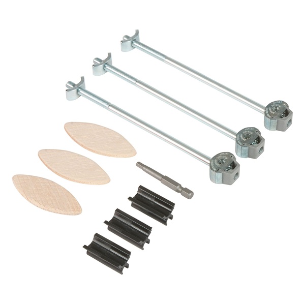 Trend ZIP/25/158/3 ZIPBOLT Slimline Worktop Connector Kit (16-25mm)