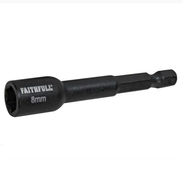 Faithfull FAISBMNUT8I Magnetic Impact Nut Driver 8mm x 1/4in Hex
