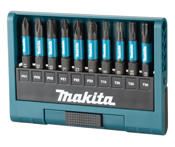 Makita E-12011 Screw bit set Impact Black, 10 pcs