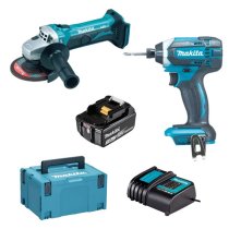 Makita DLX18DGADTD 18V Impact & Angle Grinder Kit