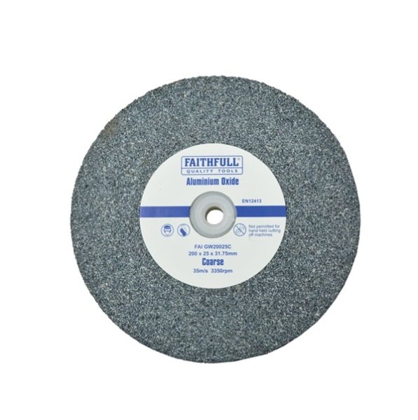 Faithfull FAIGW20025C General Purpose Grinding Wheel 200 x 25mm Coarse Alox