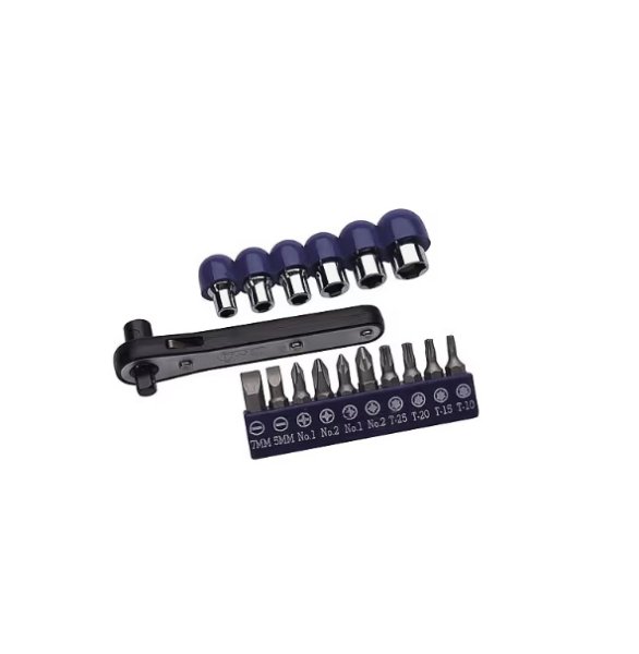 Draper 30781 17 Piece Offset Ratchet Screw and Socket Driver Set