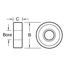 Trend BB16 Bearing 16mm Diameter 8mm Bore