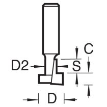 Trend C120X1/4TC Keyhole 9.5mm diameter