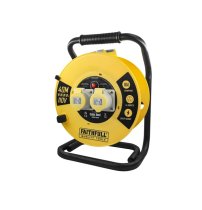 Faithfull FPPCR40110HD Open Cable Reel 110V 40m 16A 2 Socket (1.5mm Cable)