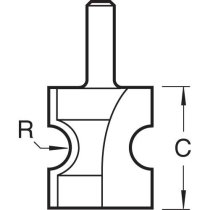 Trend C067X1/4TC Staff bead 2mm radius