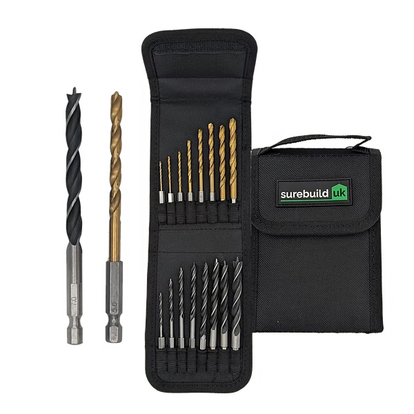 Surebuild SBQCSET5 Quick Release Drill Bit Set
