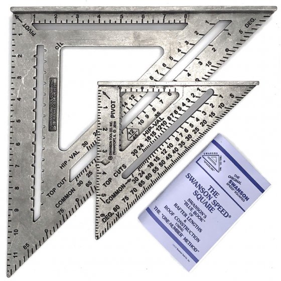 Swanson SW1201K 7inch and Big 12inch Speed Square Layout Tool