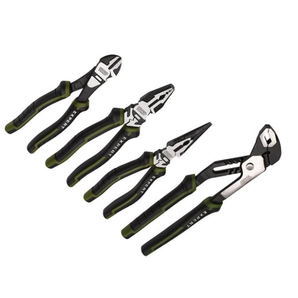Draper 28539 Expert High Leverage Pliers Set with Water Pump Pliers 4 Piece