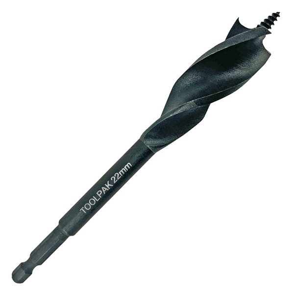 Toolpak FWB22 Rapid 3 Cutter Wood Bit 22mm x 159mm