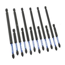 Faithfull XMS26SBIT12 Impact Screwdriver Bit Set 12 Pieces