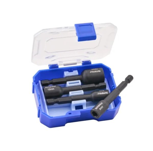 Faithfull XMS26NUTD4 4 Piece Impact Nut Driver Set